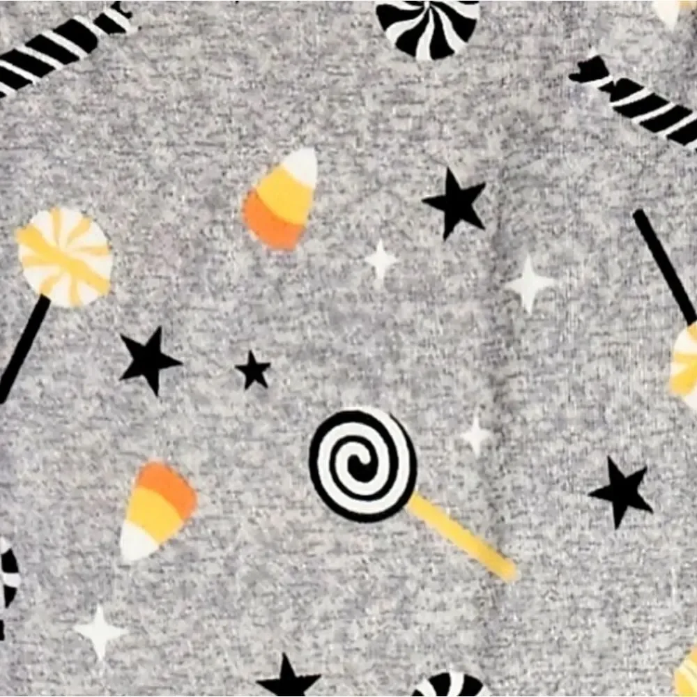 Halloween Baby Bodysuit Infant Full Zip Footies One Piece Candy Corn Stars